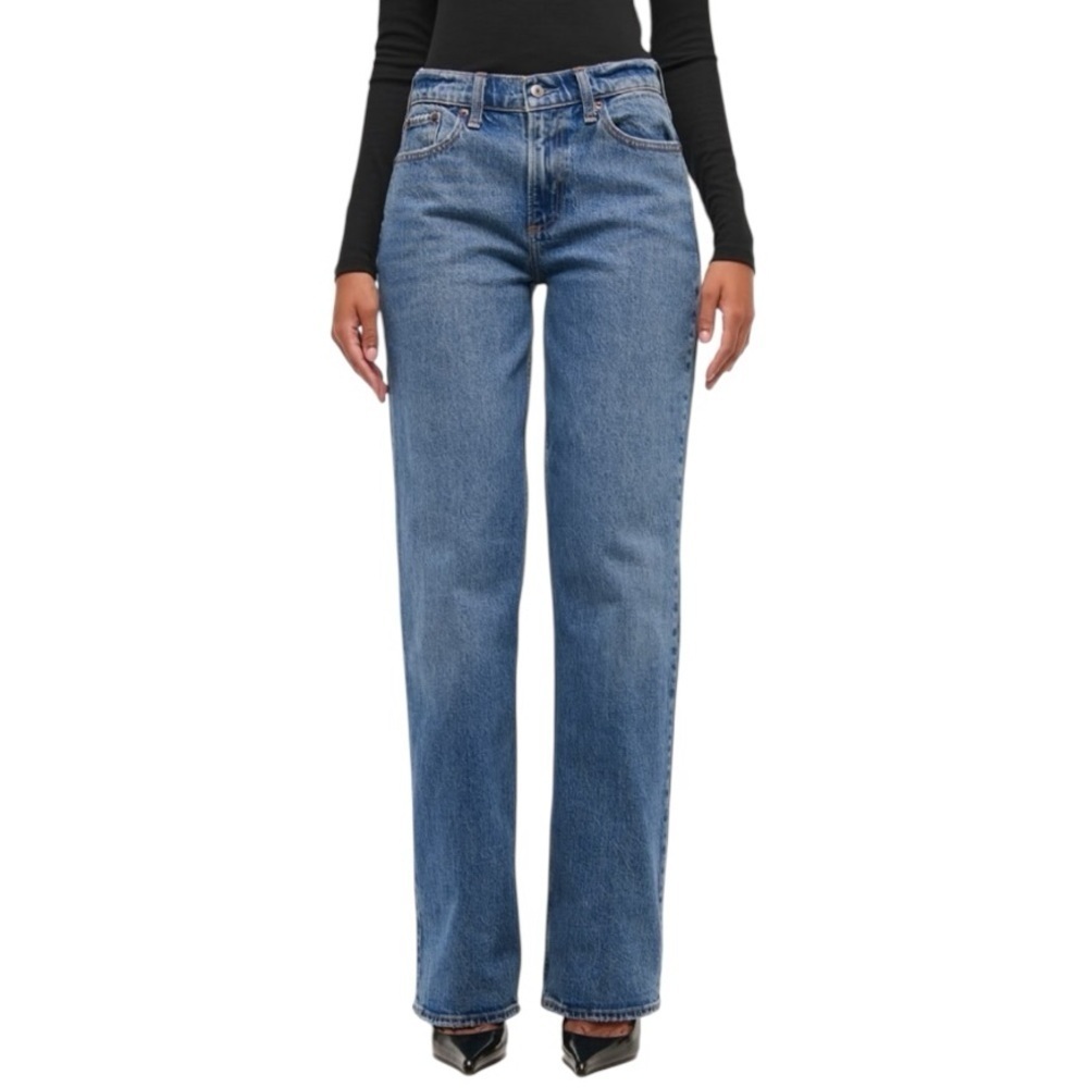 Abercrombie - Curve Love Mid Rise Baggy Jean Sz 32/14